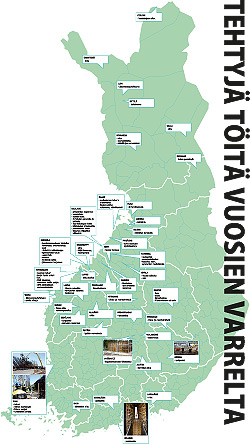 Tehtyj&auml; t&ouml;it&auml; vuosien varrelta